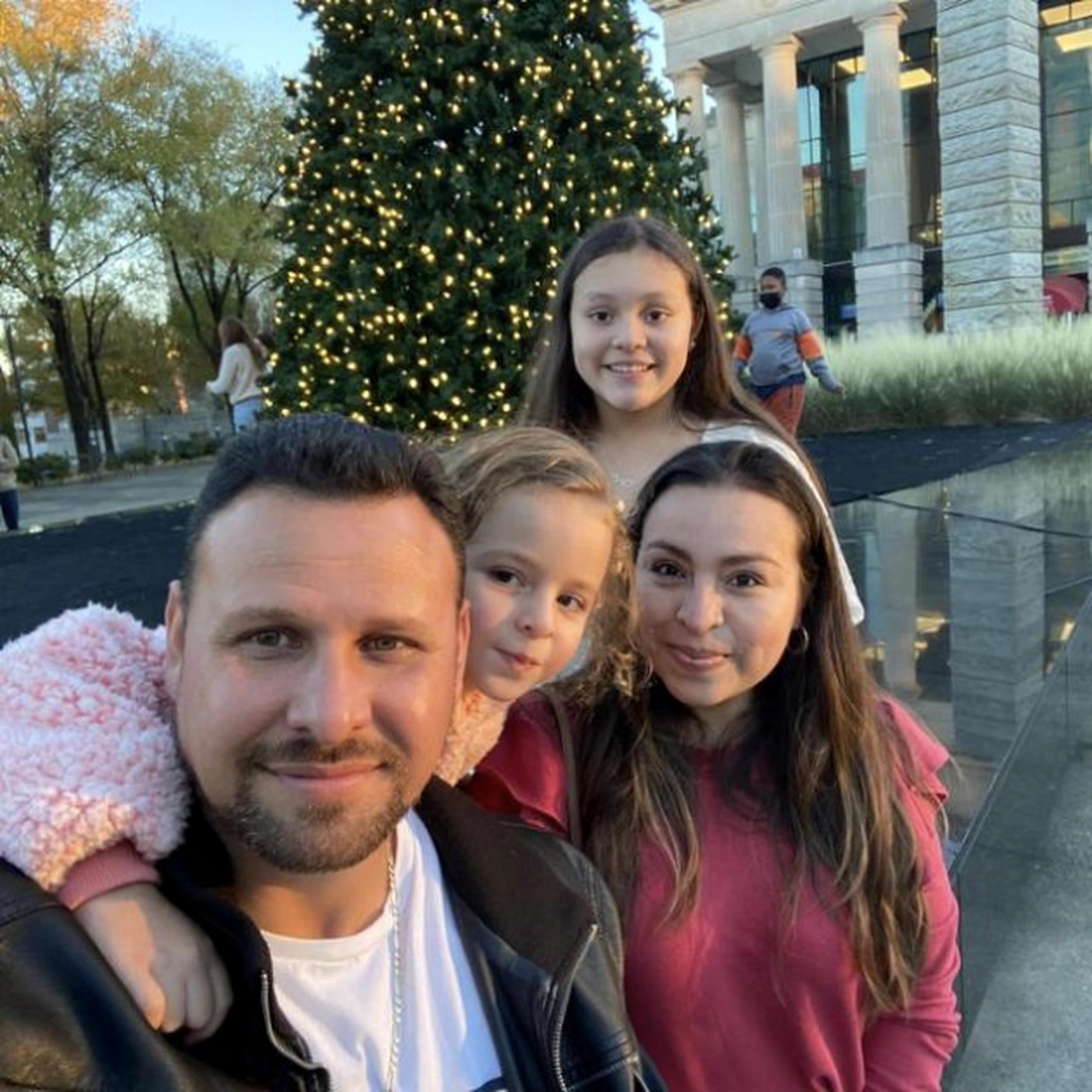 Michael Luna with his family