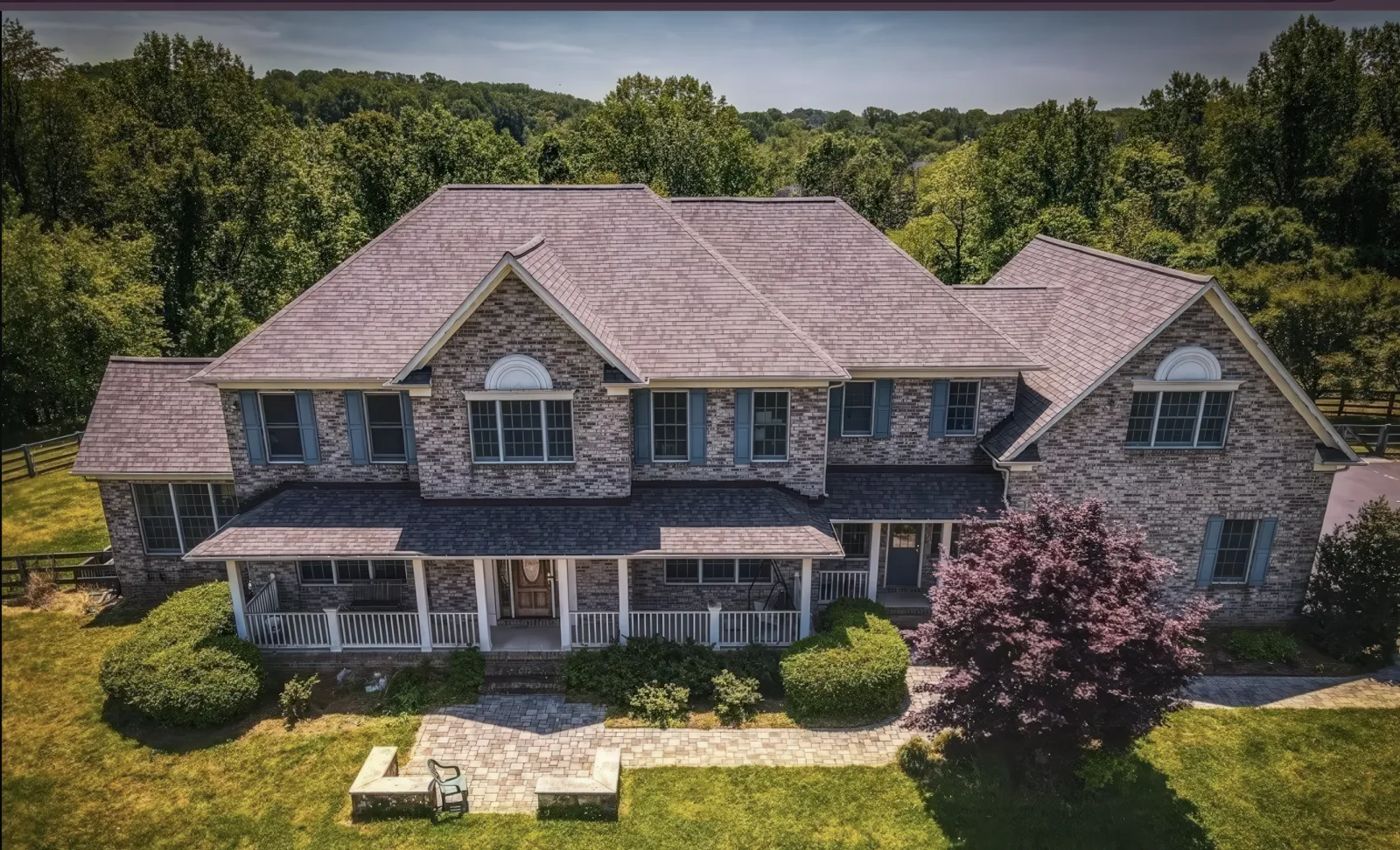 Completed residential roofing project