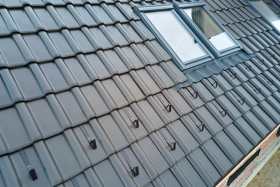 Architectural metal roofing detail by Milan’s Roofing