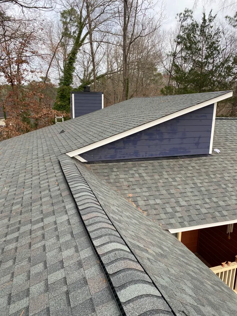 Roof repair work by Milan’s Roofing